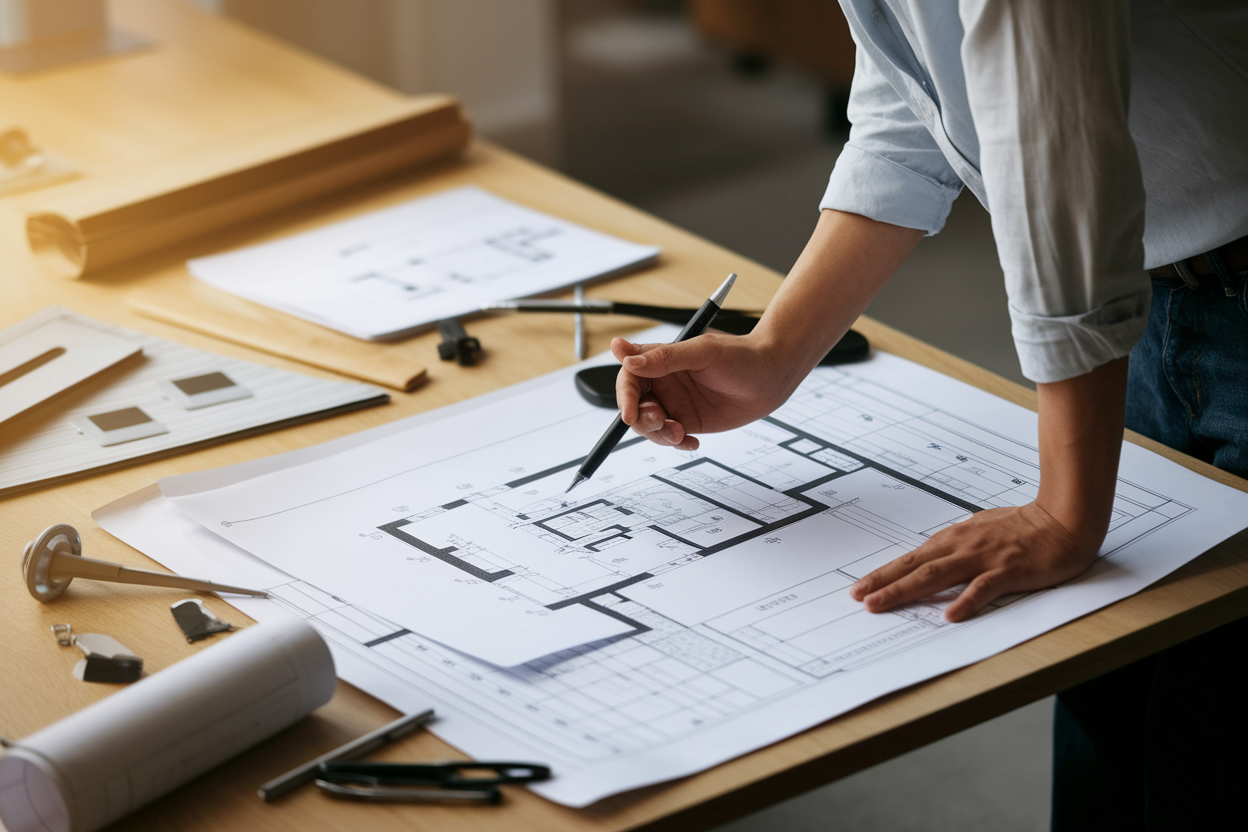 architecte-plans-table-profil-anonyme