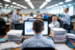 fonctionnaire-dos-bureau-ordinateur-papiers