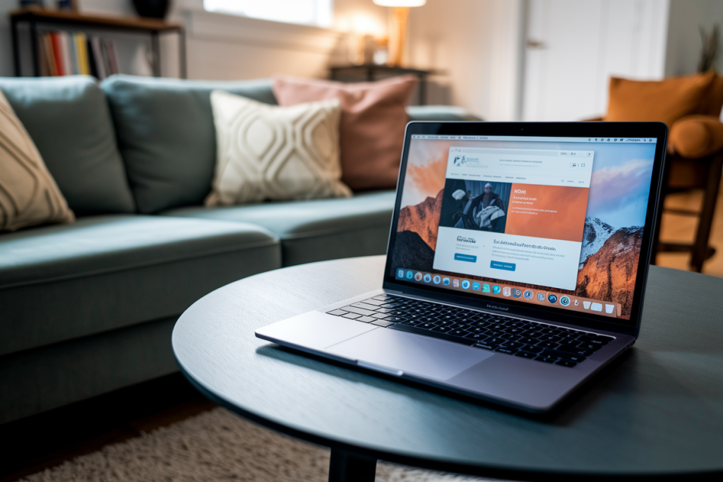 ordinateur-portable-table-basse-salon