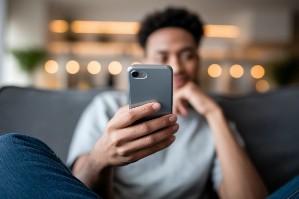 personne-salon-smartphone-pensive