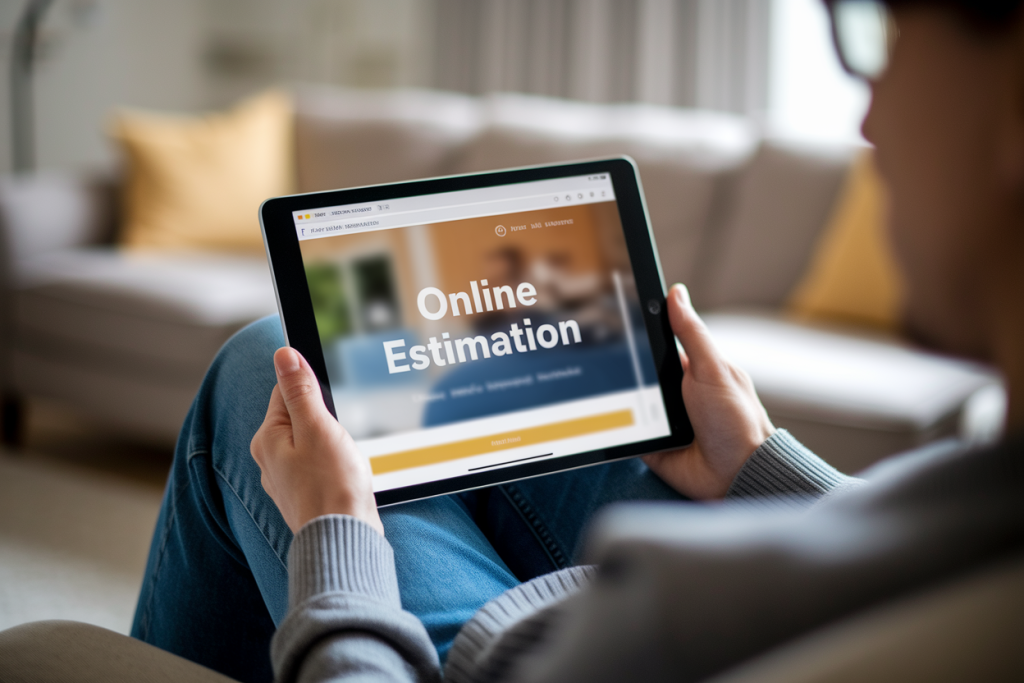 personne-tablette-ecran-flou-salon