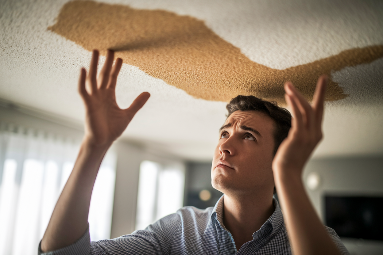 proprietaire-inquiet-tache-eau-plafond-salon