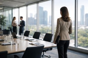 personne-tenue-professionnelle-table-vue-urbaine