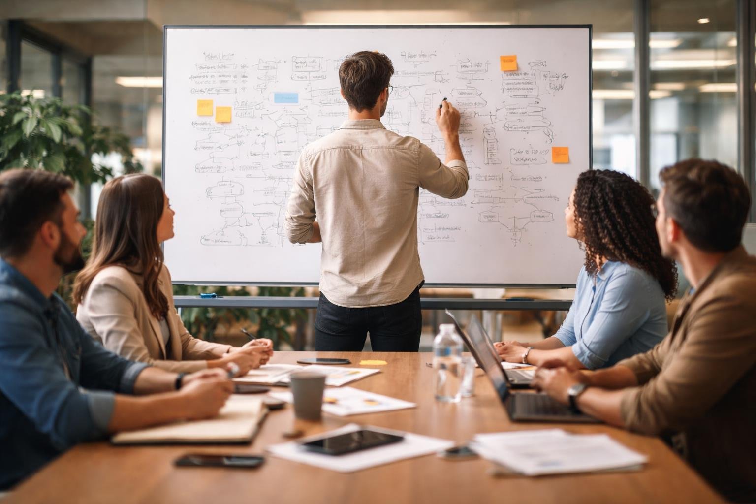bureau-moderne-personne-tableau-collaborateurs