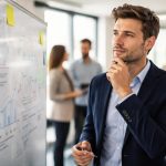 cadre-bureau-tableau-diagrammes-collegues