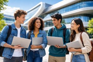 etudiants-divers-campus-architecture-futuriste