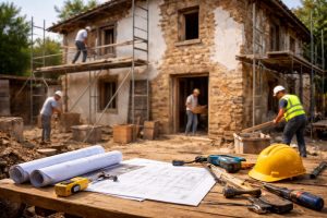 maison-renovation-outils-echafaudages