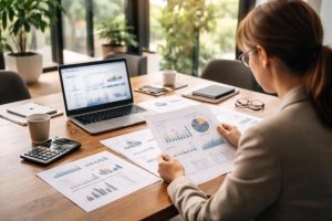 bureau-moderne-table-documents-ordinateur