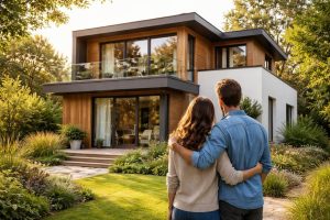 couple-maison-moderne-jardin-ecologique