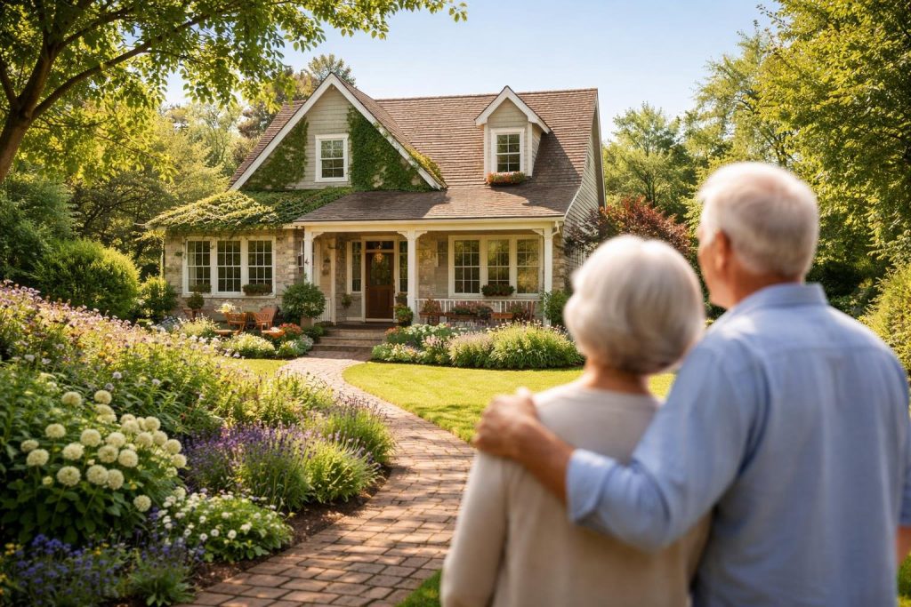 maison-chaleureuse-jardin-couple-senior