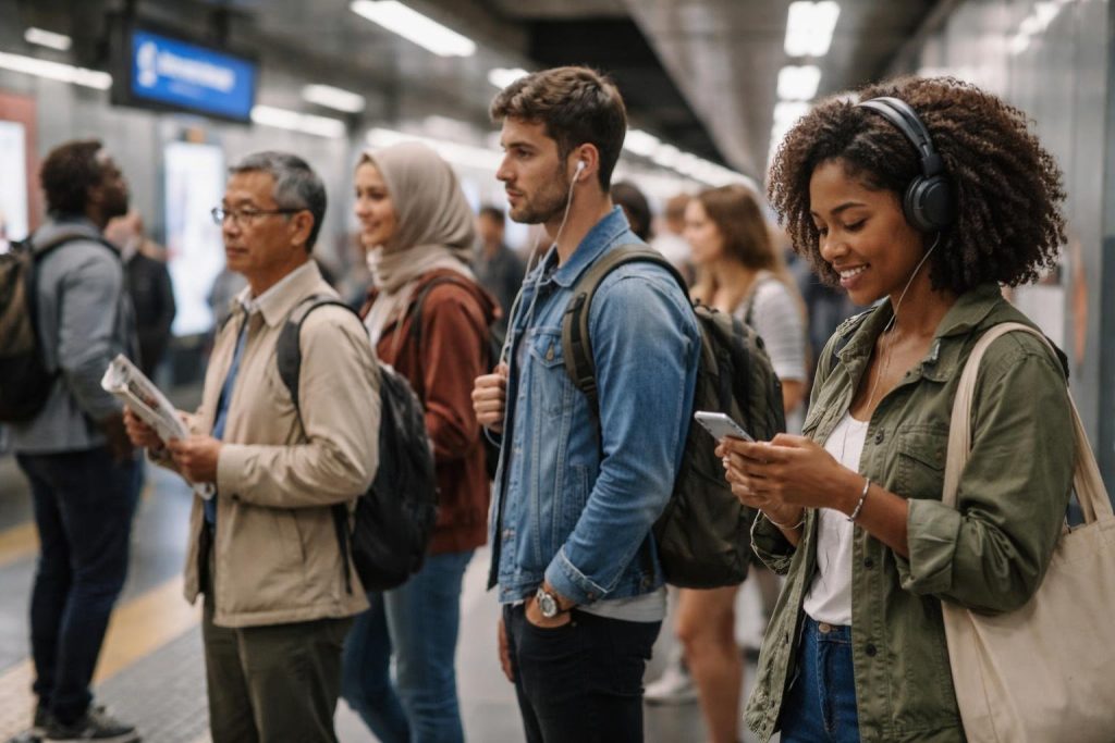 passagers-divers-metro-moderne-atmosphere-urbaine