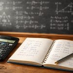 tableau-noir-calculatrice-cahier-lumiere
