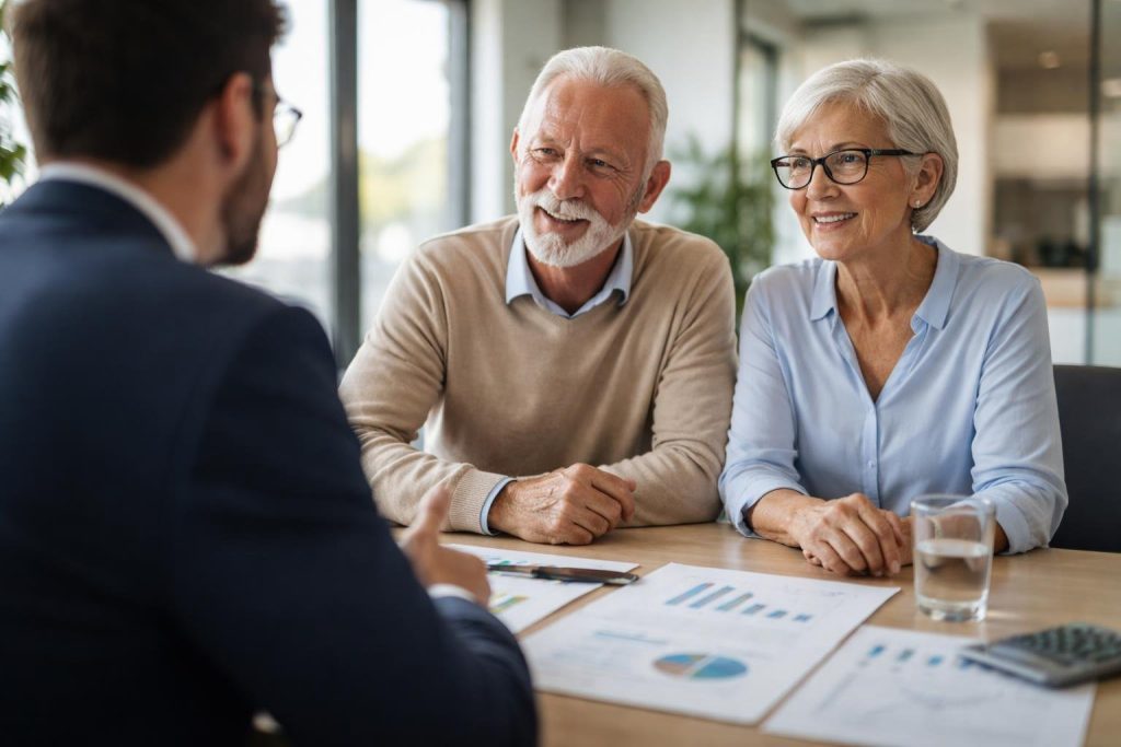 conseiller-financier-couple-retraites-bureau-moderne