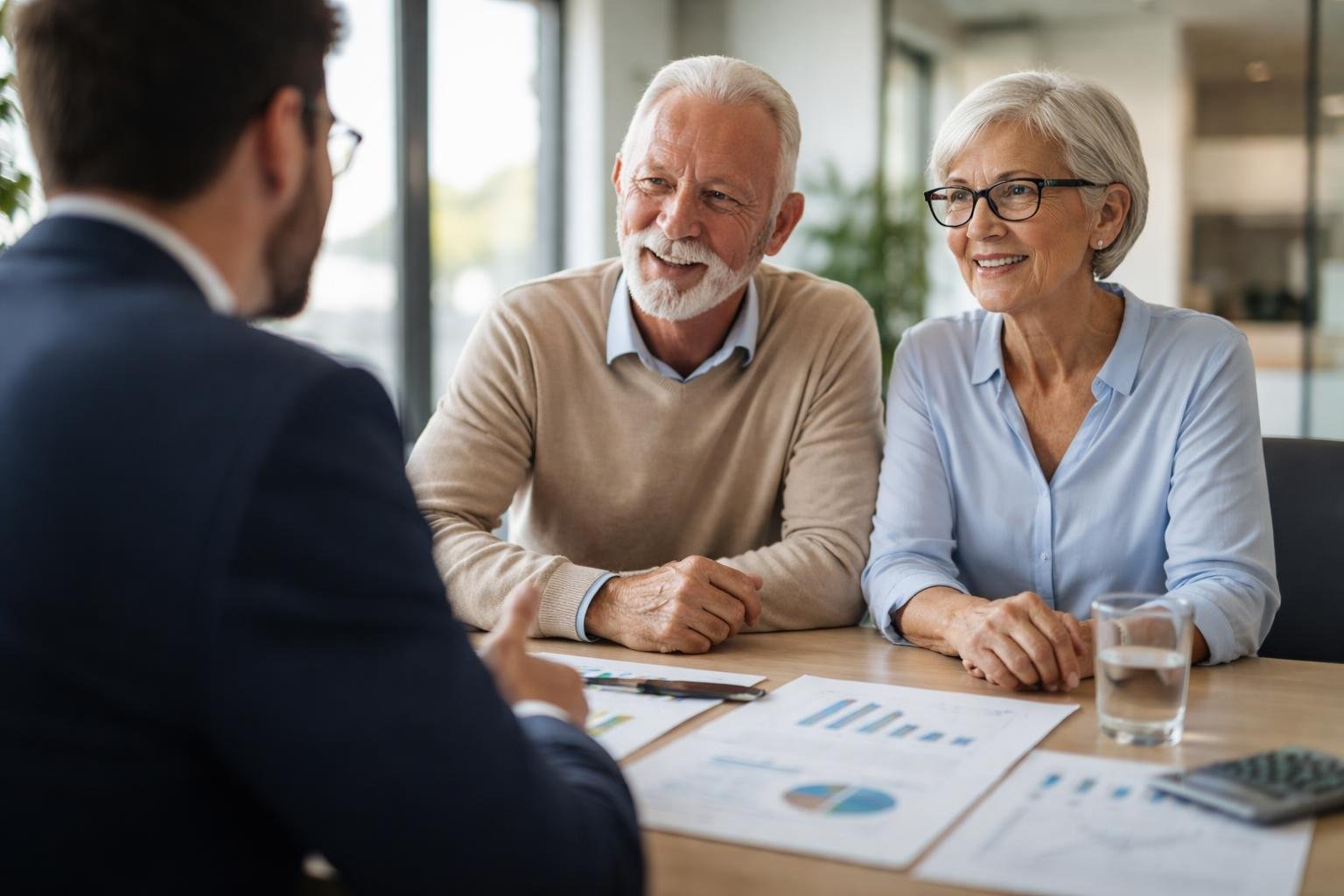 conseiller-financier-couple-retraites-bureau-moderne