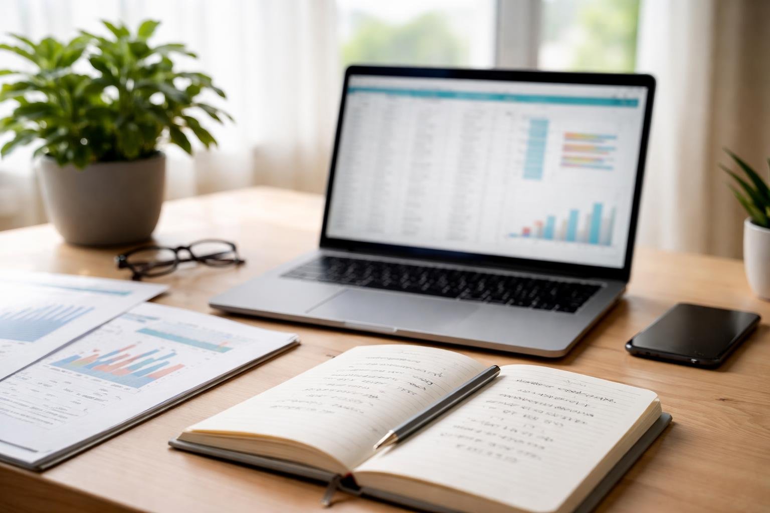 bureau-moderne-ordinateur-plante-fenetre