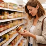 rayon-supermarche-produits-personne-etiquette