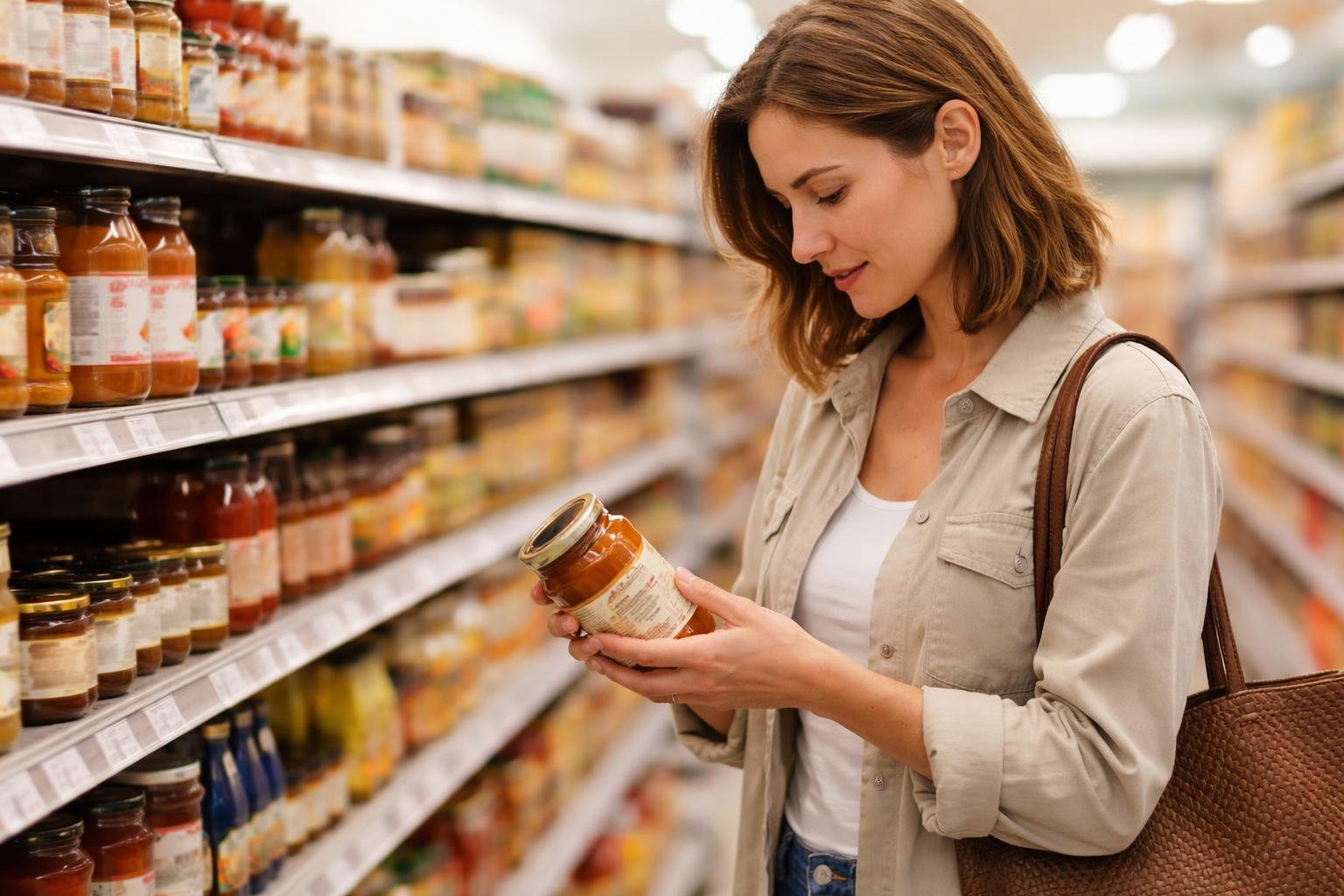 rayon-supermarche-produits-personne-etiquette