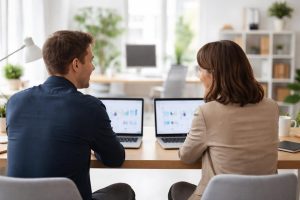 bureaux-modernes-ordinateurs-personnes-discussion