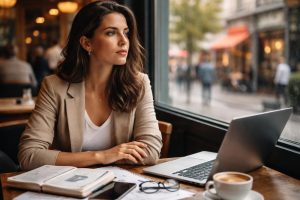 personne-documents-ordinateur-table-cafe